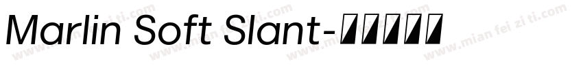 Marlin Soft Slant字体转换